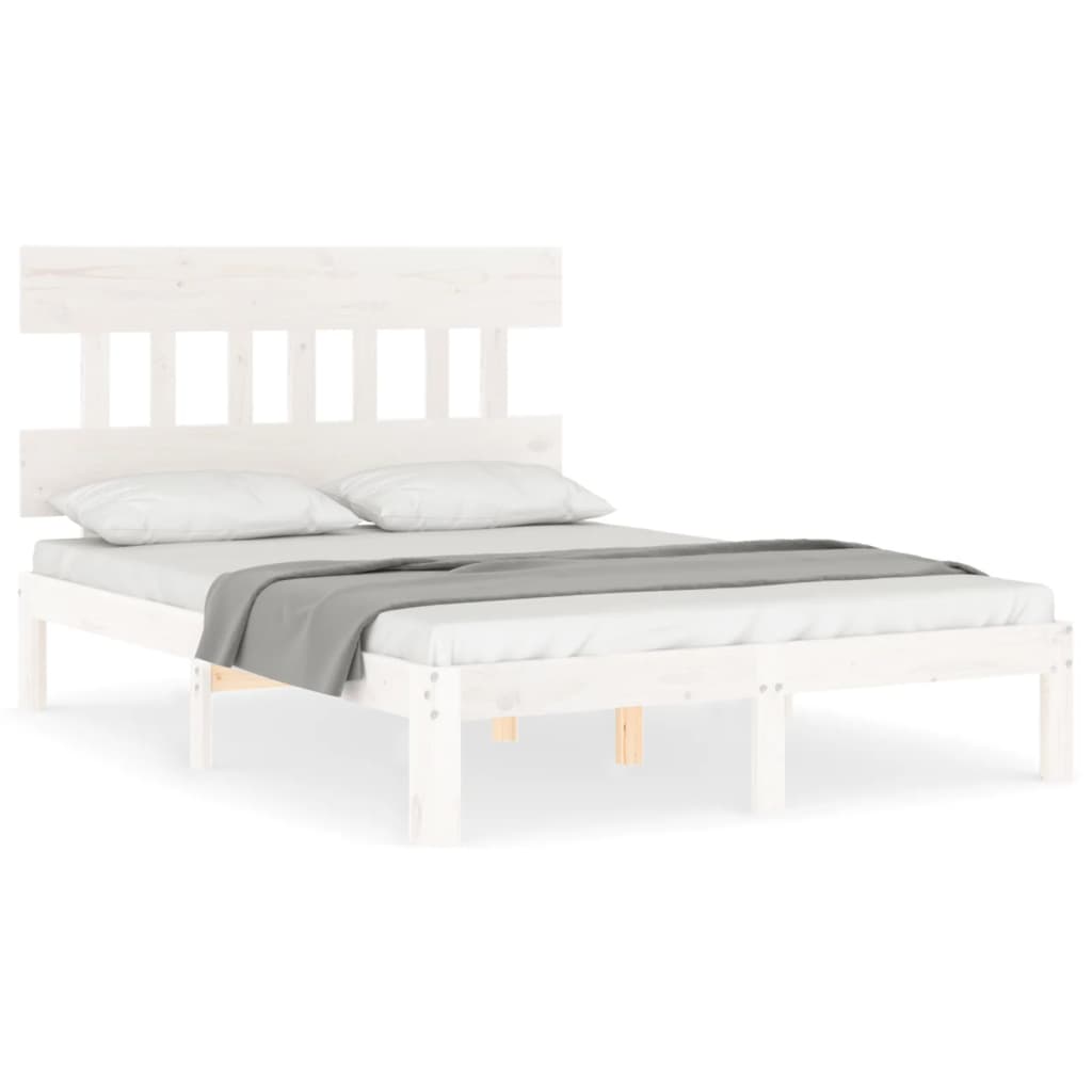 Giroletto senza Materasso Bianco 140x200 cm Legno Massello Pino | homemem39
