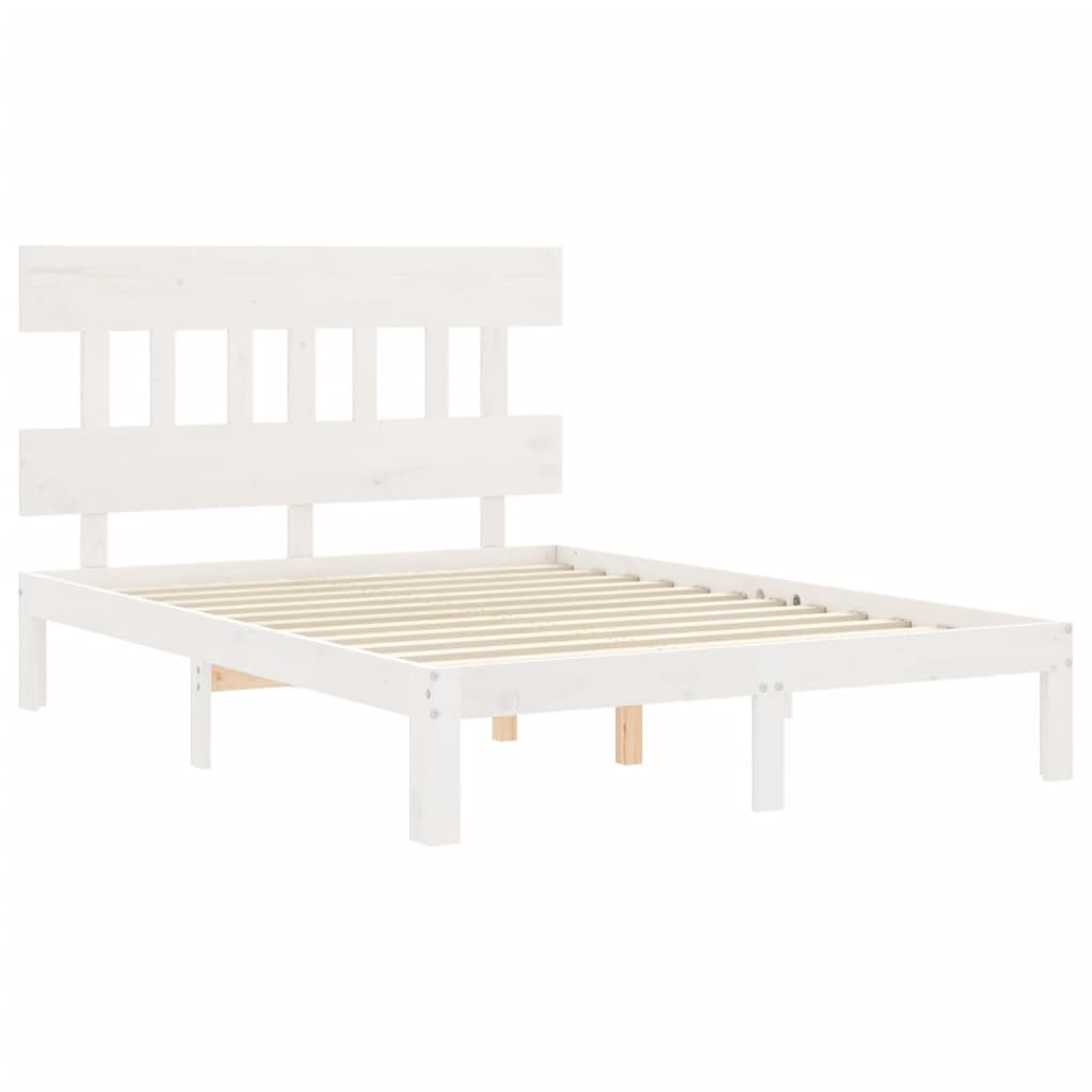 Giroletto senza Materasso Bianco 140x200 cm Legno Massello Pino | homemem39