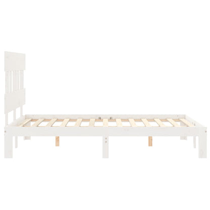 Giroletto senza Materasso Bianco 140x200 cm Legno Massello Pino | homemem39