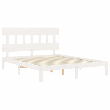 Giroletto senza Materasso Bianco 160x200 cm Legno Massello Pino | homemem39
