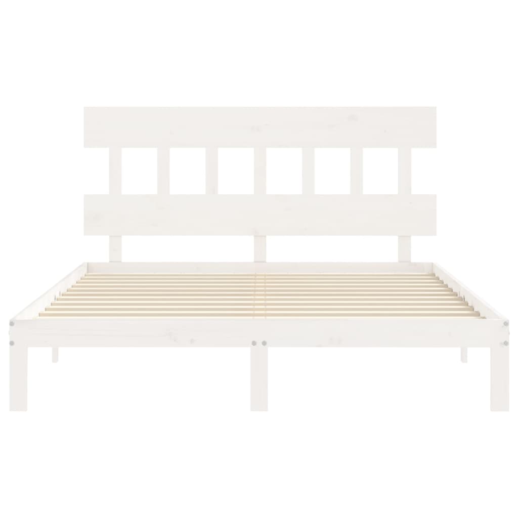 Giroletto senza Materasso Bianco 160x200 cm Legno Massello Pino | homemem39
