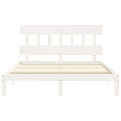Giroletto senza Materasso Bianco 160x200 cm Legno Massello Pino | homemem39