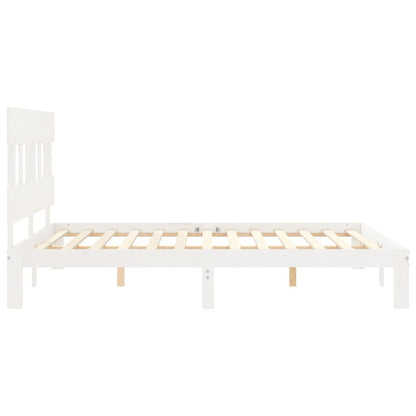 Giroletto senza Materasso Bianco 160x200 cm Legno Massello Pino | homemem39