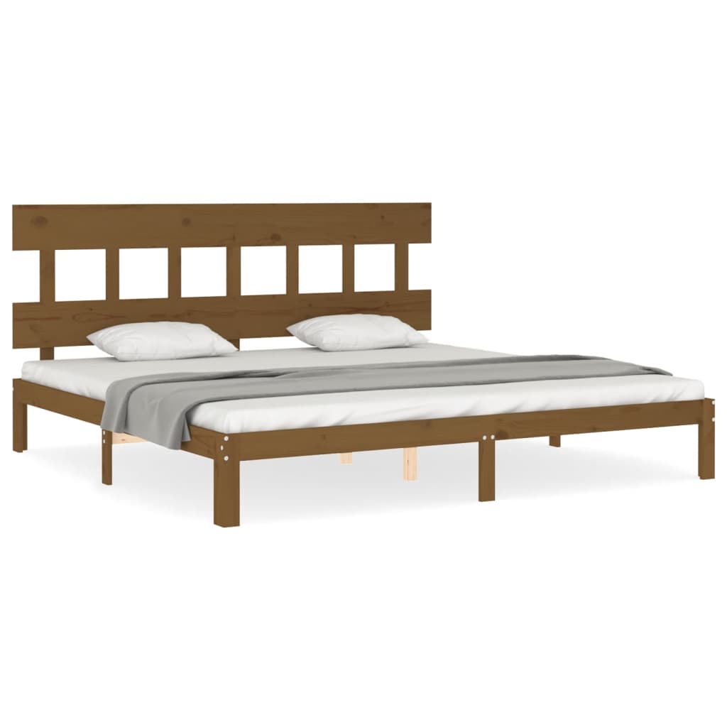 Giroletto con Testiera ambra 200x200 cm in Legno Massello