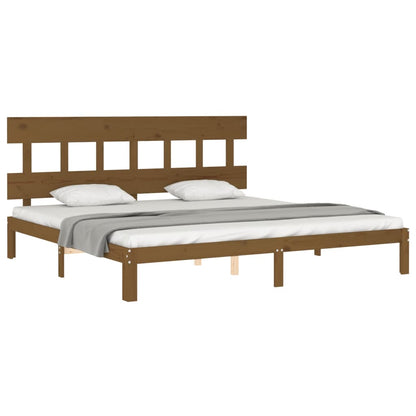 Giroletto con Testiera ambra 200x200 cm in Legno Massello