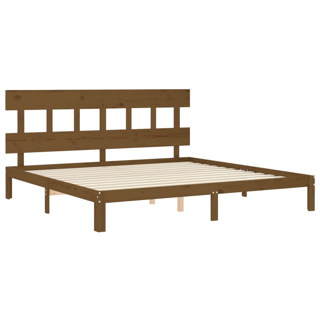 Giroletto con Testiera ambra 200x200 cm in Legno Massello