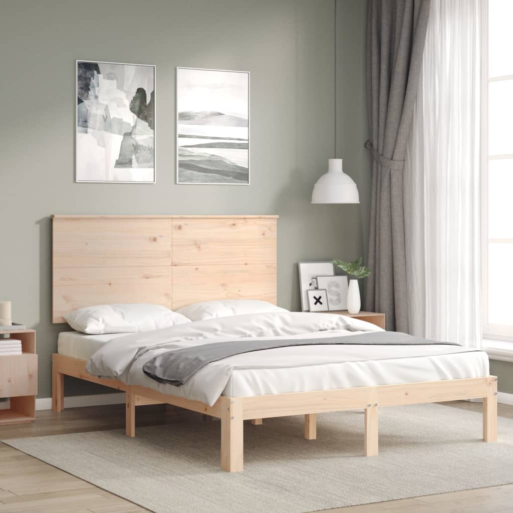 Letto senza Materasso 140x190 cm in Legno Massello di Pino