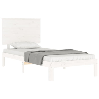 Giroletto senza Materasso Bianco 100x200 cm Legno Massello Pino