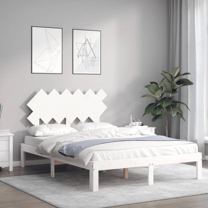 Giroletto con Testiera Bianco Small Double Legno Massello | homemem39
