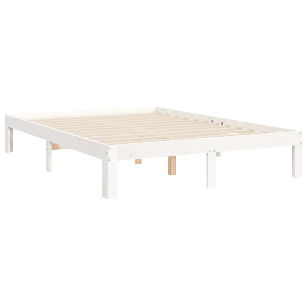 Giroletto con Testiera Bianco Small Double Legno Massello | homemem39