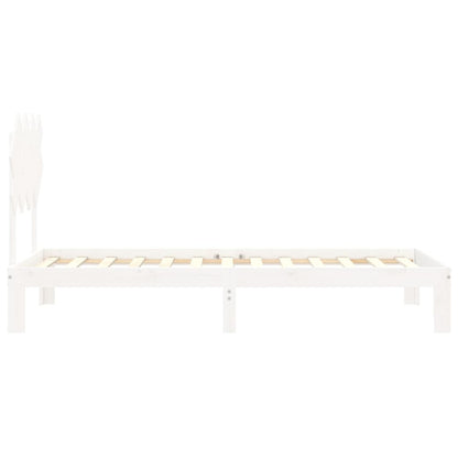 Giroletto senza Materasso Bianco 90x200 cm Legno Massello Pino