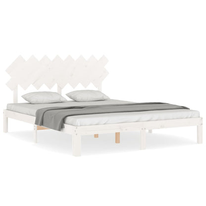 Giroletto senza Materasso Bianco 160x200 cm Legno Massello Pino | homemem39
