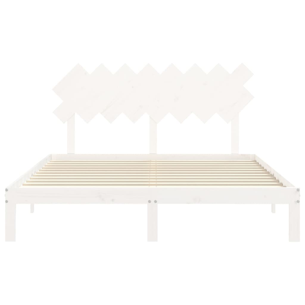 Giroletto senza Materasso Bianco 160x200 cm Legno Massello Pino | homemem39