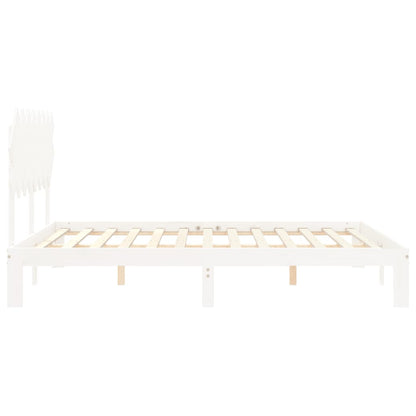 Giroletto senza Materasso Bianco 160x200 cm Legno Massello Pino | homemem39