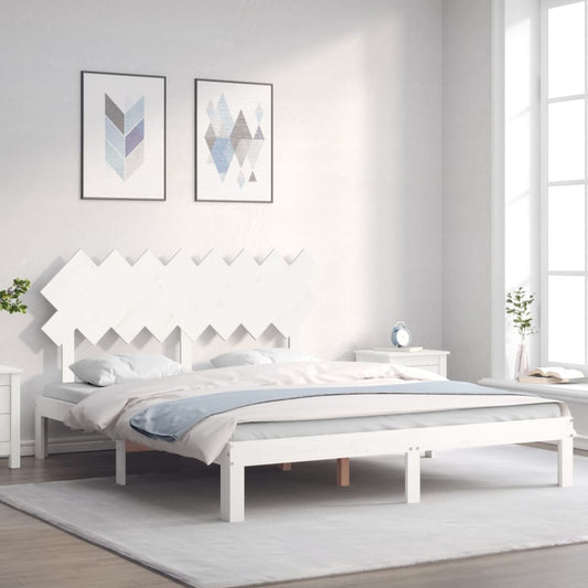 Giroletto senza Materasso Bianco 160x200 cm Legno Massello Pino | homemem39