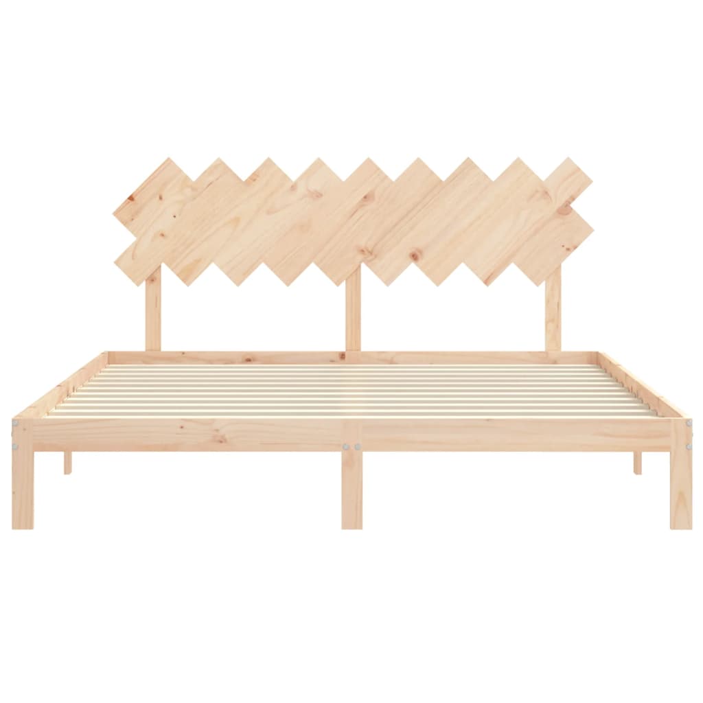 Giroletto con Testiera Super King Size in Legno Massello
