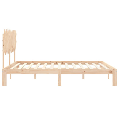 Giroletto con Testiera Super King Size in Legno Massello