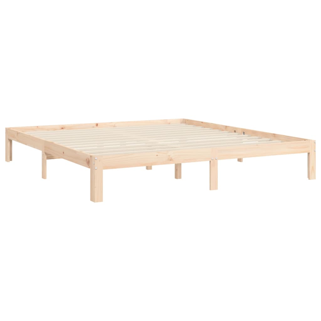 Giroletto con Testiera Super King Size in Legno Massello