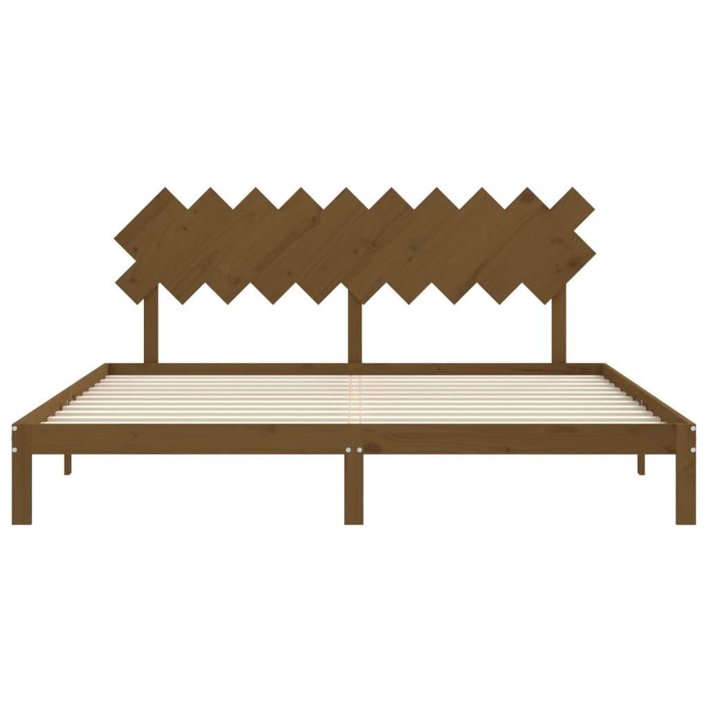 Giroletto con Testiera ambra 200x200 cm in Legno Massello