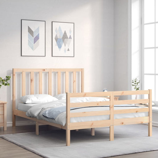 Letto senza Materasso 140x190 cm in Legno Massello di Pino