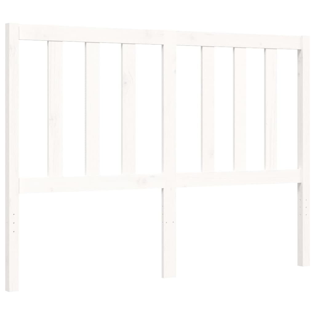 Letto senza Materasso Bianco 140x190 cm Legno Massello di Pino - homemem39