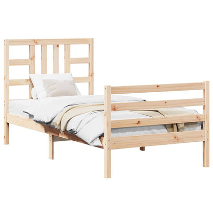 Giroletto con Testiera Single in Legno Massello