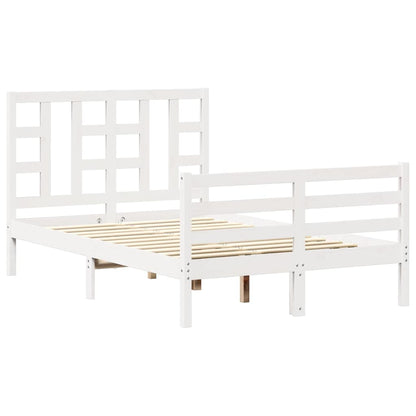 Giroletto con Testiera Bianco Small Double Legno Massello
