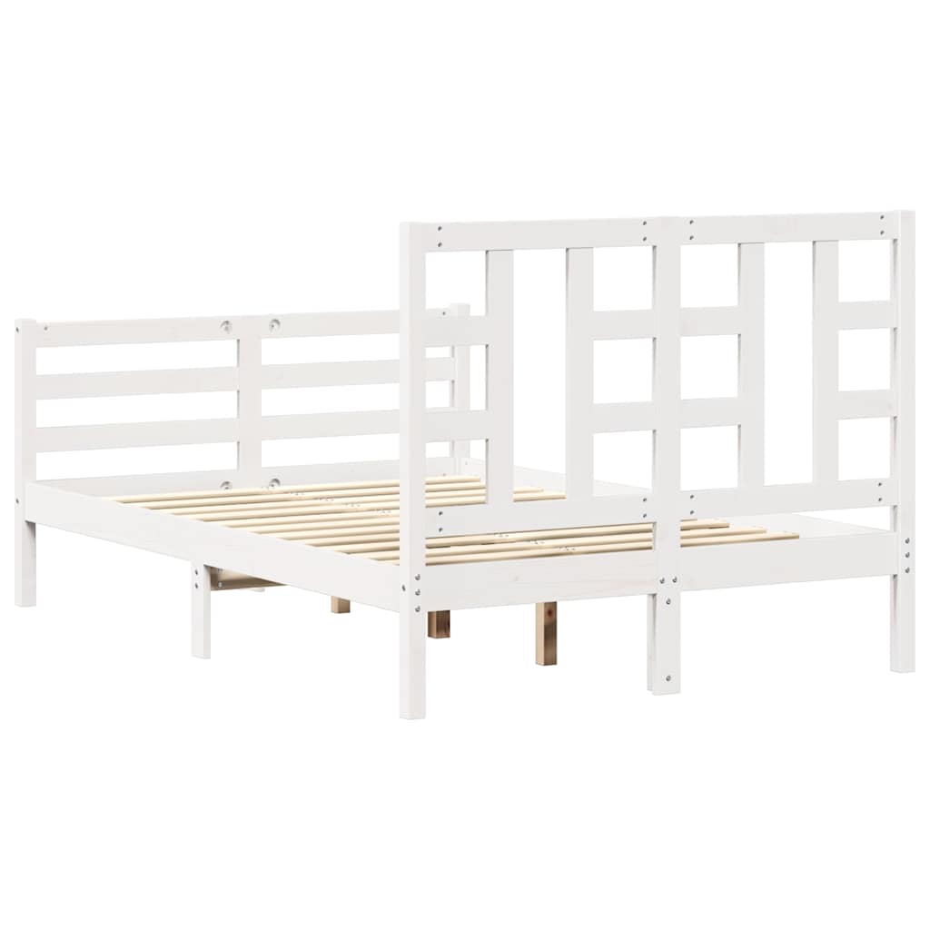 Giroletto con Testiera Bianco Small Double Legno Massello