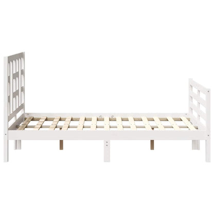 Giroletto con Testiera Bianco Small Double Legno Massello