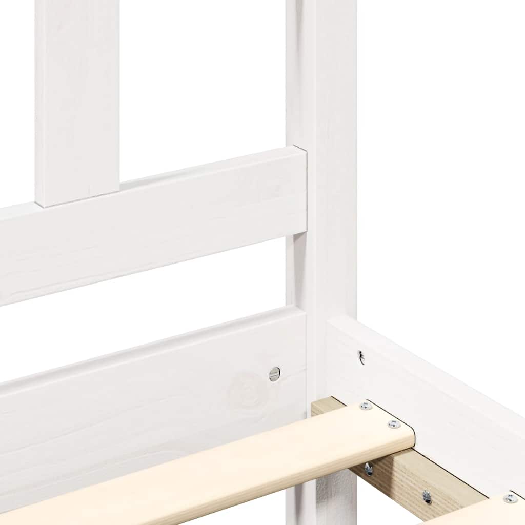 Giroletto con Testiera Bianco Small Double Legno Massello