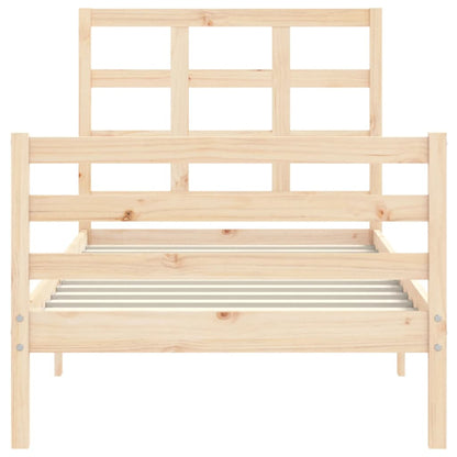 Giroletto con Testiera 90x200 cm in Legno Massello