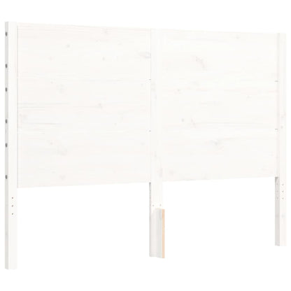 Giroletto con Testiera Bianco 140x190 cm in Legno Massello - homemem39