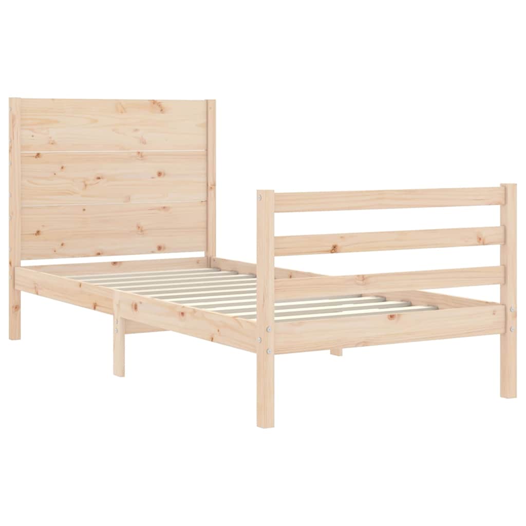 Giroletto con Testiera 100x200 cm in Legno Massello | homemem39