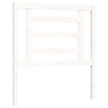 Giroletto con Testiera Bianco Small Single Legno Massello