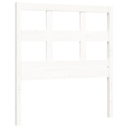 Giroletto con Testiera Bianco Small Single Legno Massello