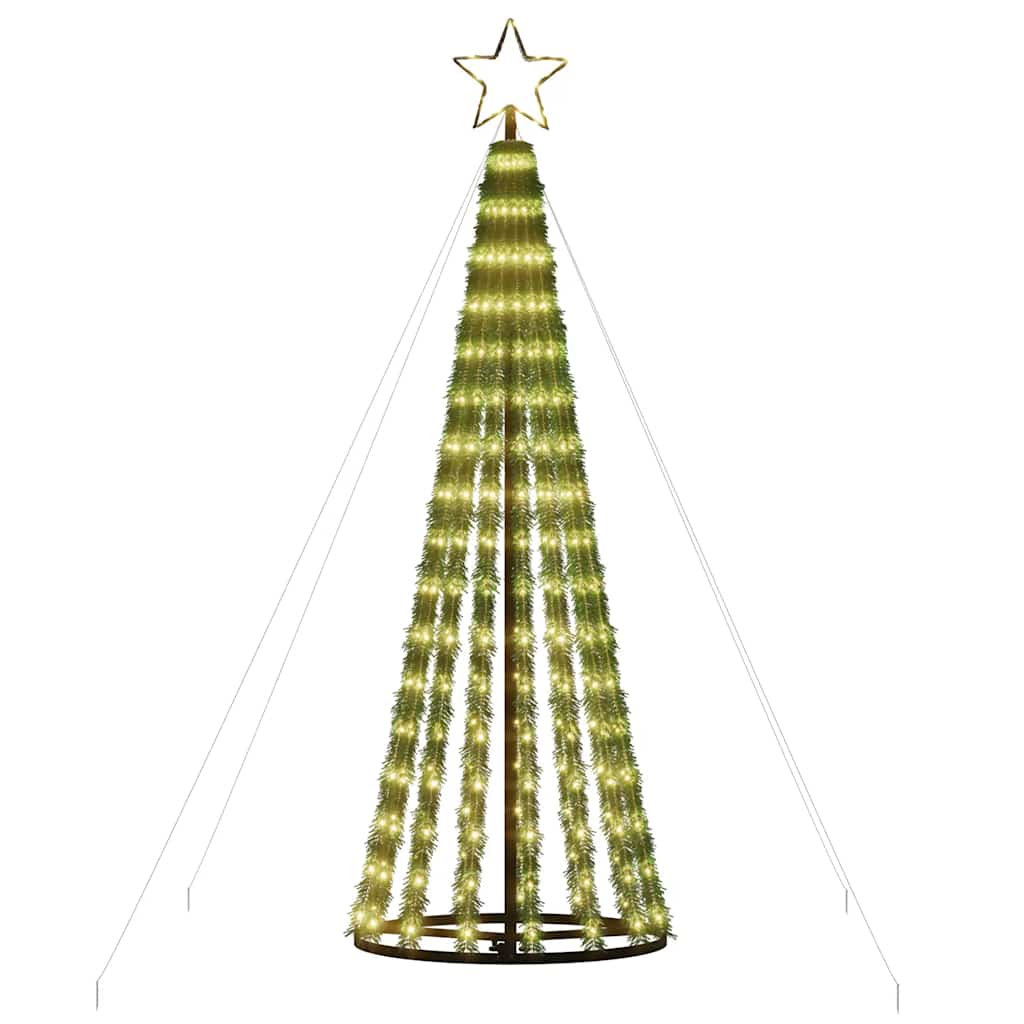 Albero di Natale a LED 275 LED Bianco Caldo 180 cm