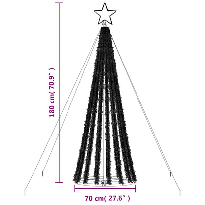 Albero di Natale a LED 275 LED Bianco Caldo 180 cm