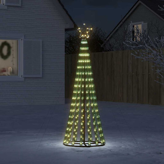 Illuminazione Albero di Natale a Cono 275LED Bianco Caldo 180cm