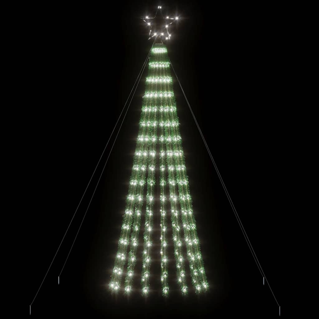 Albero di Natale a LED 275 LED Bianco Freddo 180 cm