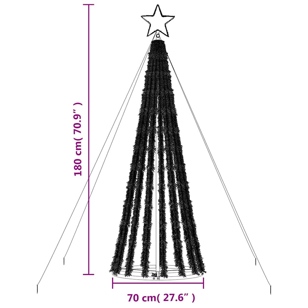 Albero di Natale a LED 275 LED Bianco Freddo 180 cm