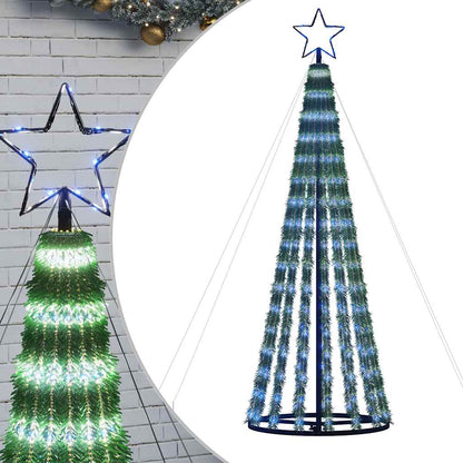 Albero di Natale a LED 275 LED Blu 180 cm