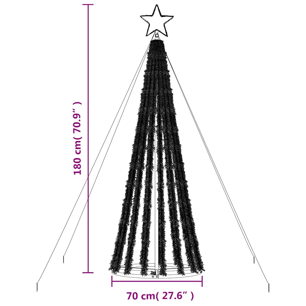 Albero di Natale a LED 275 LED Colorato 180 cm - homemem39