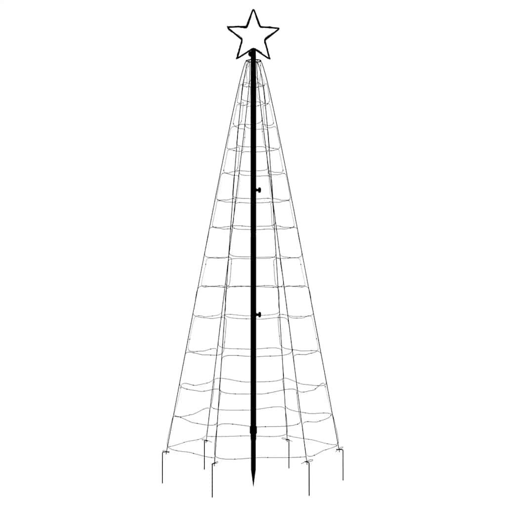 Albero di Natale a LED con Punte 220 LED Bianco Freddo 180 cm