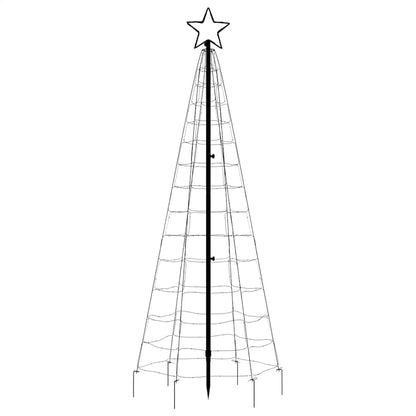 Albero di Natale a LED con Punte 220 LED Bianco Freddo 180 cm