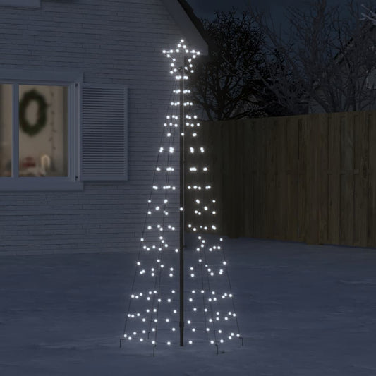 Albero di Natale a LED con Punte 220 LED Bianco Freddo 180 cm