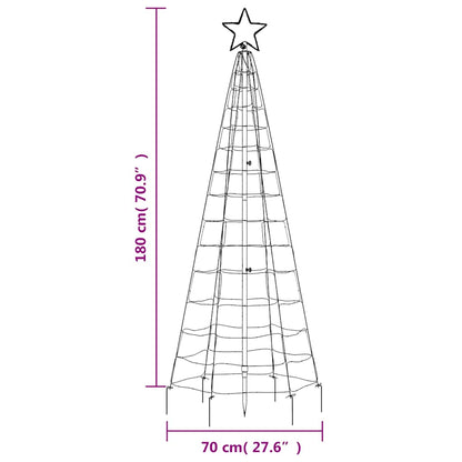 Albero di Natale a LED con Punte 220 LED Blu 180 cm