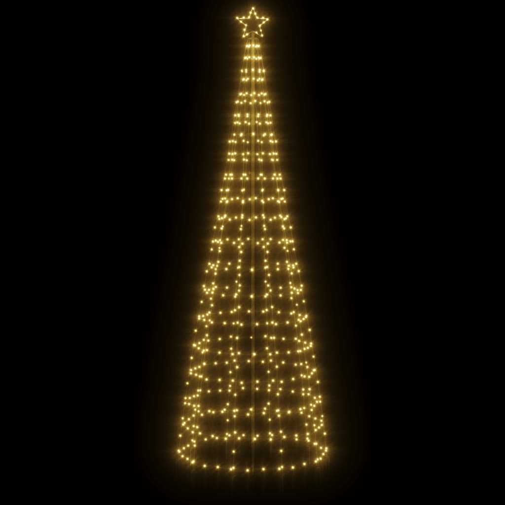 Albero di Natale a LED con Punte 570 LED Bianco Caldo 300 cm