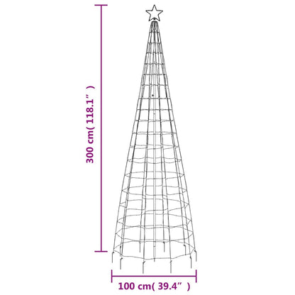 Albero di Natale a LED con Punte 570 LED Bianco Freddo 300 cm