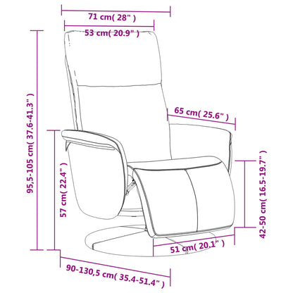 Poltrona Reclinabile con Poggiapiedi Nera in Similpelle - homemem39