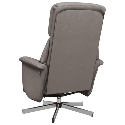 Poltrona Reclinabile Massaggiante Poggiapiedi Tortora Tessuto | homemem39